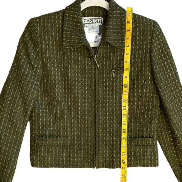 VINTAGE CARLISLE WOOL ZIP JACKET  SZ 4 - Picture 12 of 16